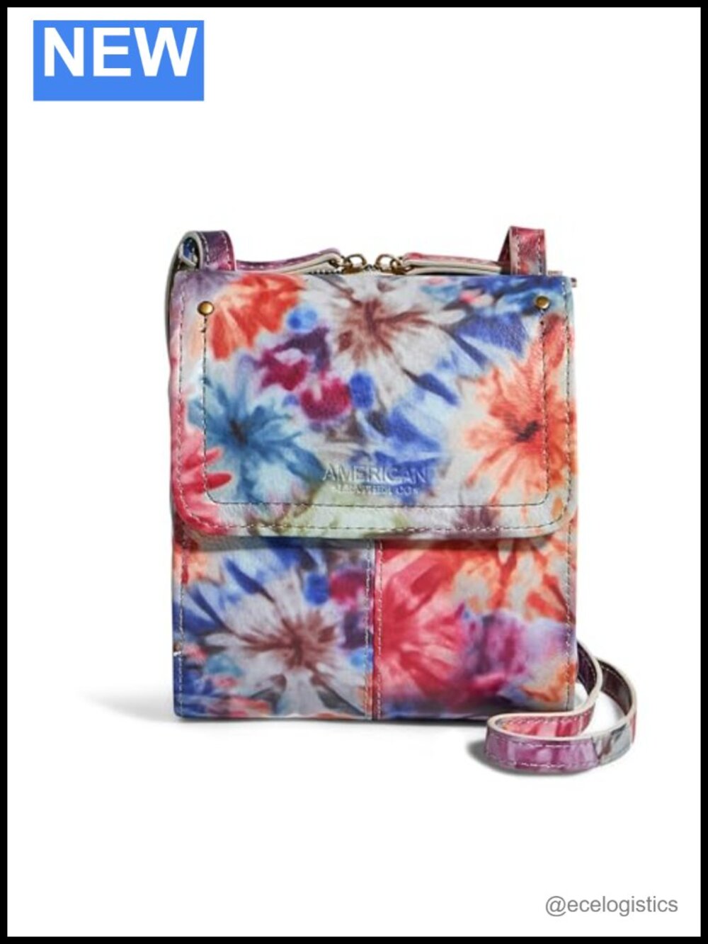 Genuine Leather Crossbody Bag with Adjustable Strap, Multi-Pocket Sling Purse